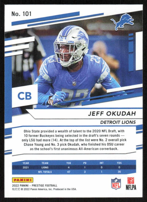 Jeff Okudah 2022 Panini Prestige # 101 Detroit Lions - Collectible Craze America