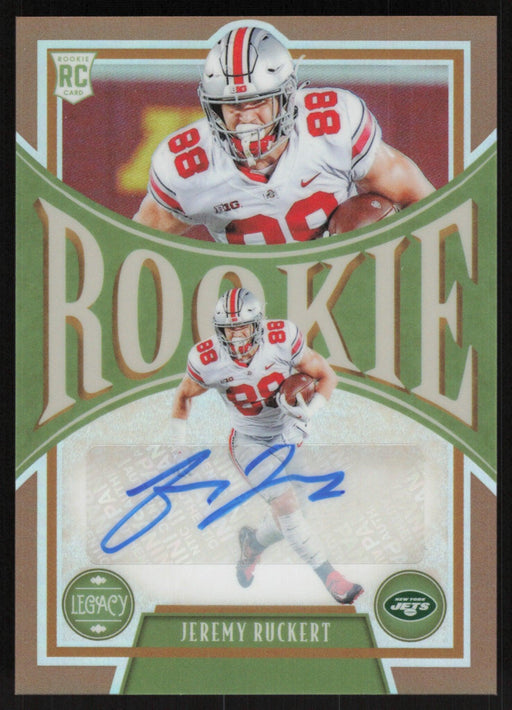 Jeremy Ruckert 2022 Panini Legacy Rookie # 191 RC Auto Bronze Premium Edition 62/100 New York Jets - Collectible Craze America