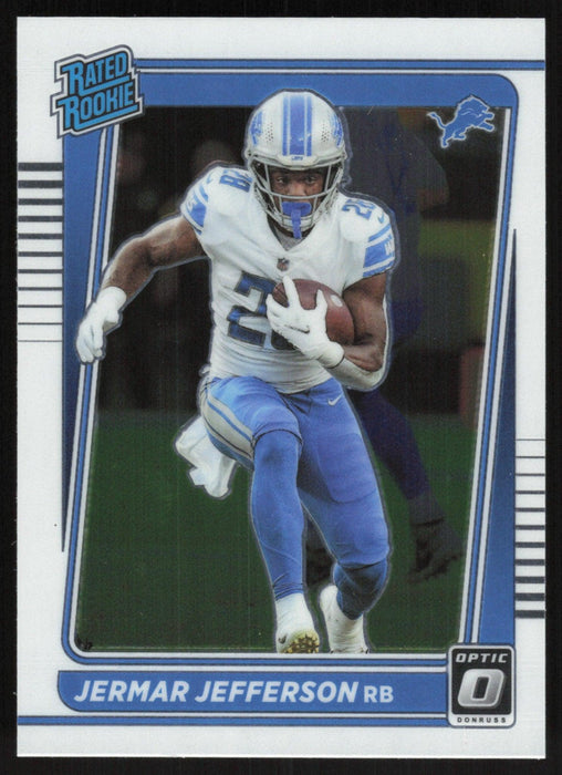 Jermar Jefferson 2021 Donruss Optic Rated Rooke # 296 RC Detroit Lions Base - Collectible Craze America