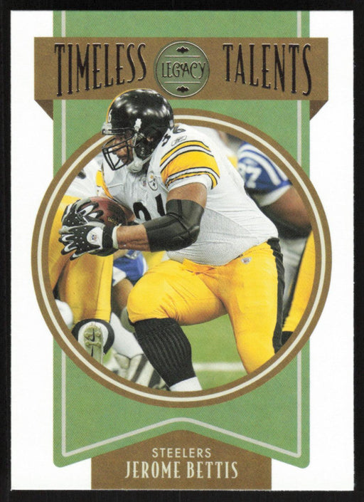 Jerome Bettis 2022 Panini Legacy Timeless Talents # TT-18 Pittsburgh Steelers - Collectible Craze America