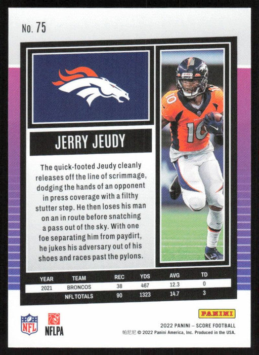 Jerry Jeudy 2022 Panini Score Football # 75 Base Denver Broncos - Collectible Craze America