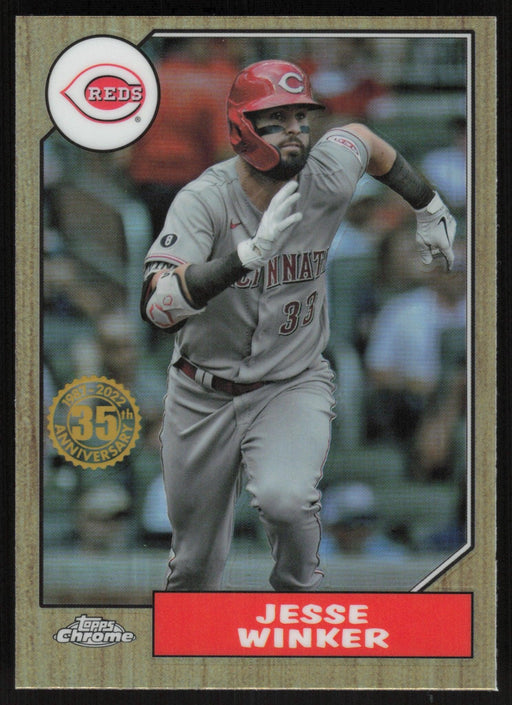 Jesse Winker 2022 Topps Chrome Baseball 1987 Topps # 87BC-16 Cincinnati Reds - Collectible Craze America