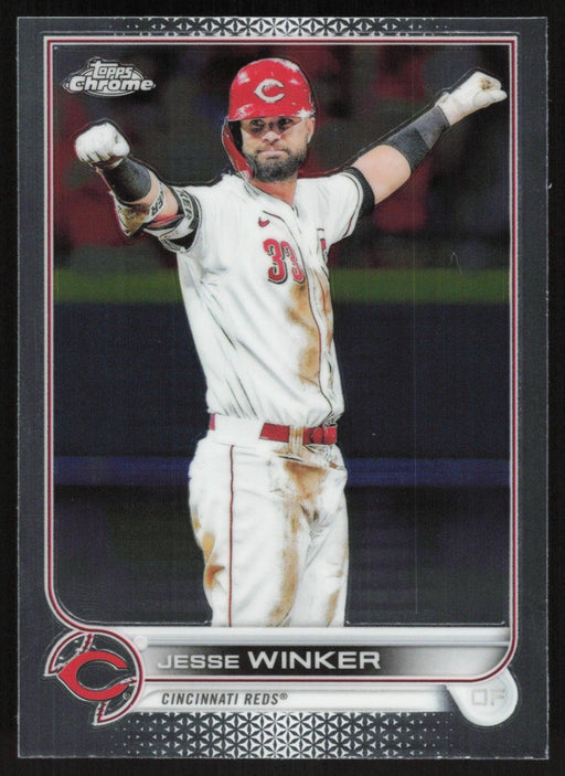 Jesse Winker 2022 Topps Chrome Baseball # 21 Cincinnati Reds Base - Collectible Craze America