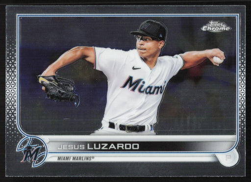 Jesus Luzardo 2022 Topps Chrome Baseball # 112 Miami Marlins Base - Collectible Craze America