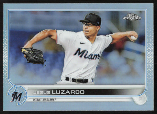 Jesus Luzardo 2022 Topps Chrome Baseball # 112 Refractor Miami Marlins - Collectible Craze America