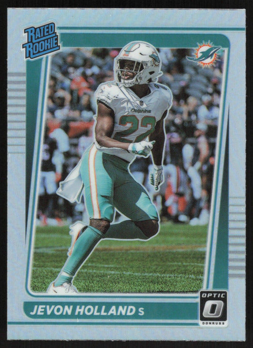 Jevon Holland 2021 Donruss Optic Rated Rookie # 267 RC Silver Prizm Miami Dolphins - Collectible Craze America