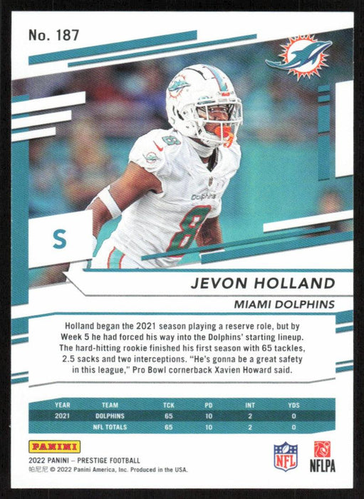 Jevon Holland 2022 Panini Prestige # 187 Miami Dolphins - Collectible Craze America