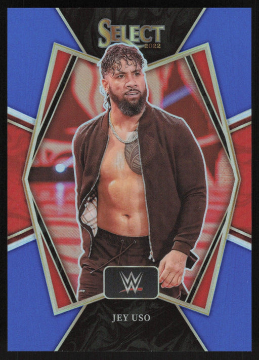 Jey Uso 2022 Panini Select WWE # 105 Premier Level Blue Prizm 123/199 Smack Down - Collectible Craze America