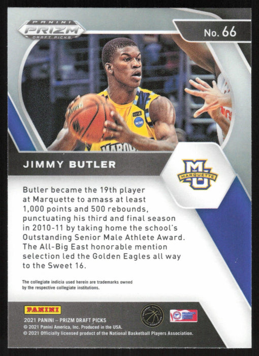 Jimmy Butler 2021 Panini Prizm Draft Picks # 66 Marquette Golden Eagles - Collectible Craze America