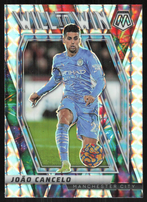 Joao Cancelo 2021 Panini Mosaic Premier League # 32 Will to Win Prizm Manchester City - Collectible Craze America