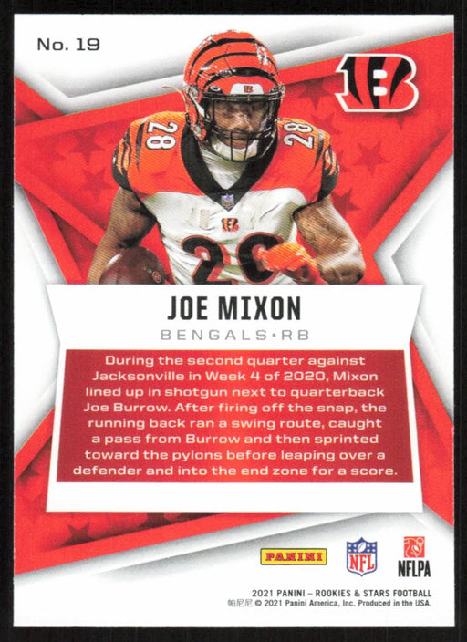 Joe Mixon 2021 Panini Rookies & Stars # 19 Cincinnati Bengals Base - Collectible Craze America