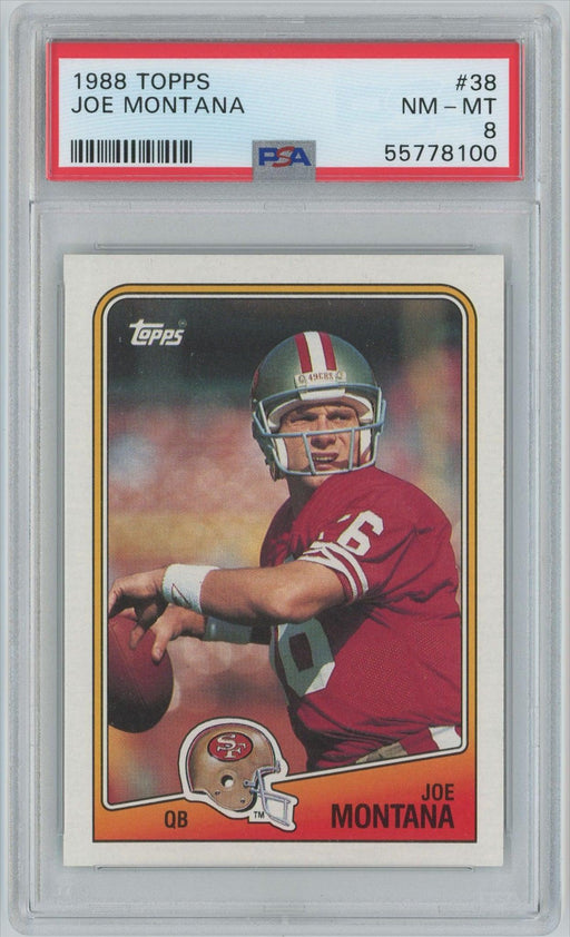 Joe Montana 1988 Topps # 38 PSA 8 San Francisco 49ers - Collectible Craze America