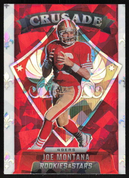 Joe Montana 2021 Panini Rookies & Stars # CR-11 Crusade Red Ice San Francisco 49ers - Collectible Craze America