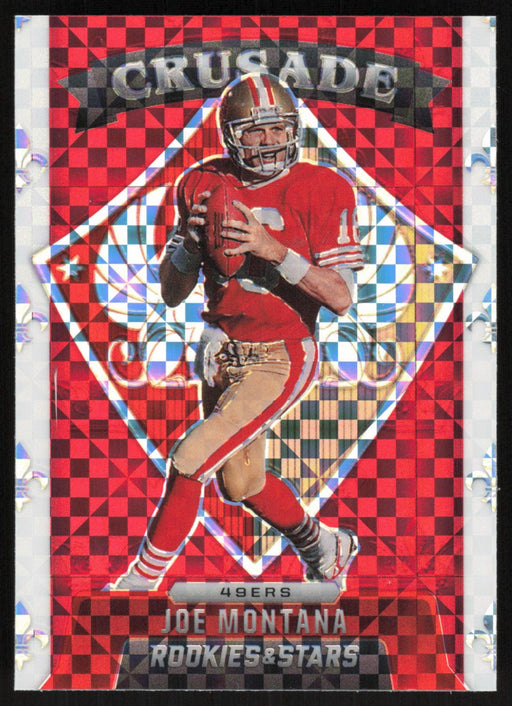 Joe Montana 2021 Panini Rookies & Stars # CR-11 Crusade Red Plaid San Francisco 49ers - Collectible Craze America