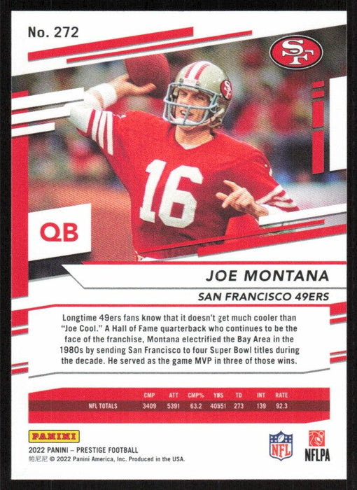 Joe Montana 2022 Panini Prestige # 272 San Francisco 49ers - Collectible Craze America