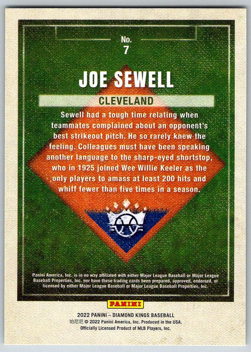 Joe Sewell 2022 Panini Diamond Kings # 7 Cleveland Indians - Collectible Craze America