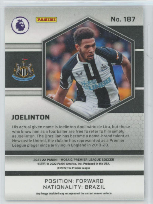 Joelinton 2021 Panini Mosaic Premier League # 187 Newcastle United - Collectible Craze America