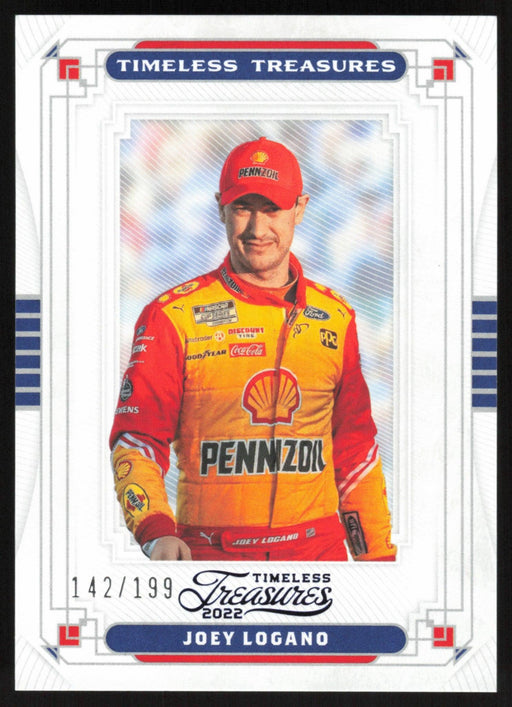 Joey Logano 2022 Panini Chronicles Racing Timeless Treasures # 3 Blue 142/199 - Collectible Craze America