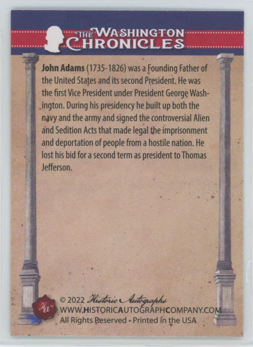 John Adams 2022 The Washington Chronicles # 60 - Collectible Craze America