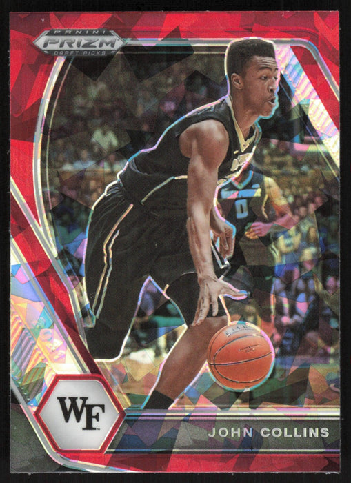 John Collins 2021 Panini Prizm Draft Picks # 94 Red Ice Prizm Wake Forest Demon Deacons - Collectible Craze America