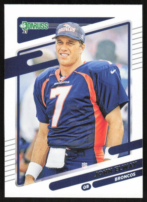 John Elway 2021 Donruss Football # 180 Denver Broncos Image Variation Base - Collectible Craze America