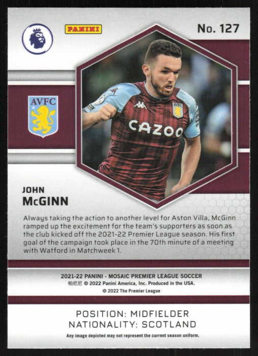 John McGinn 2021 Panini Mosaic Premier League # 127 Aston Villa Base - Collectible Craze America