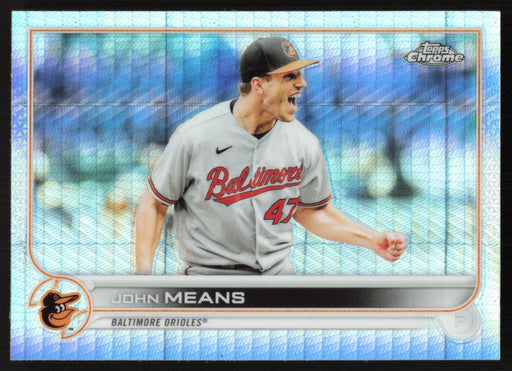 John Means 2022 Topps Chrome Baseball # 176 Prism Refractor Baltimore Orioles - Collectible Craze America