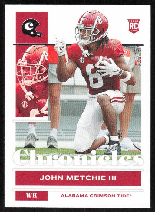 John Metchie III 2022 Panini Chronicles Draft Picks # 17 RC Alabama Crimson Tide - Collectible Craze America