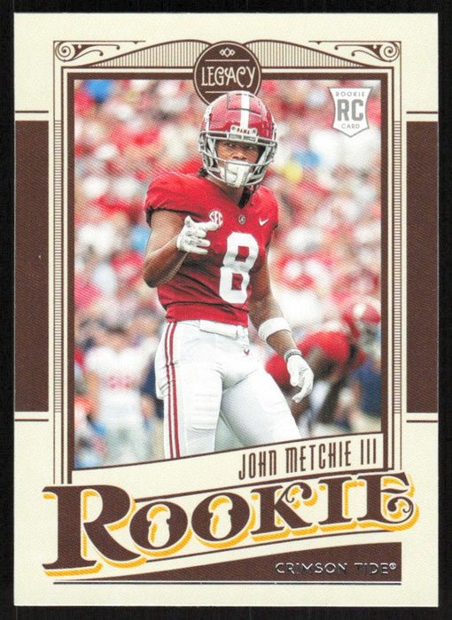 John Metchie III 2022 Panini Chronicles Legacy Draft Picks # 14 RC Alabama Crimson Tide - Collectible Craze America