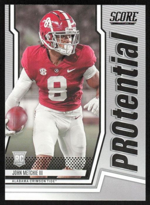 John Metchie III 2022 Panini Score Football # P-JM RC PROtential Alabama Crimson Tide - Collectible Craze America