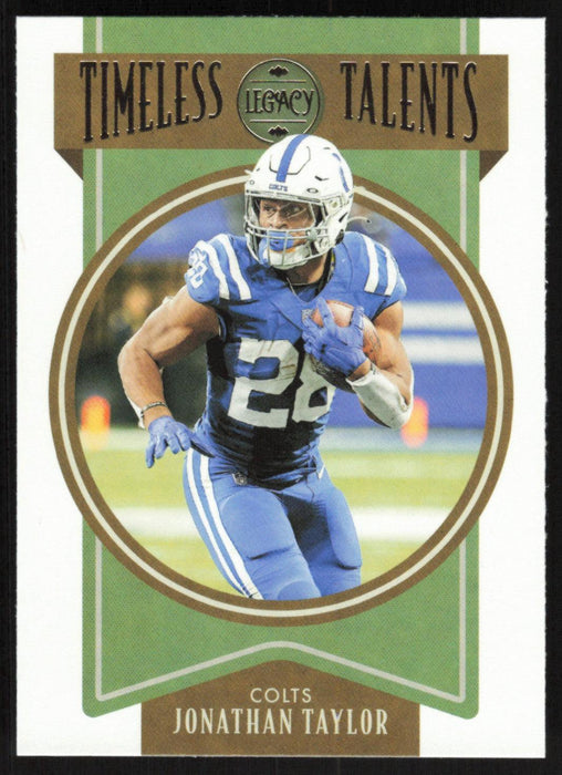 Jonathan Taylor 2022 Panini Legacy Timeless Talents # TT-7 Indianapolis Colts - Collectible Craze America