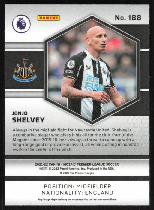 Jonjo Shelvey 2021 Panini Mosaic Premier League # 188 Newcastle United Base - Collectible Craze America