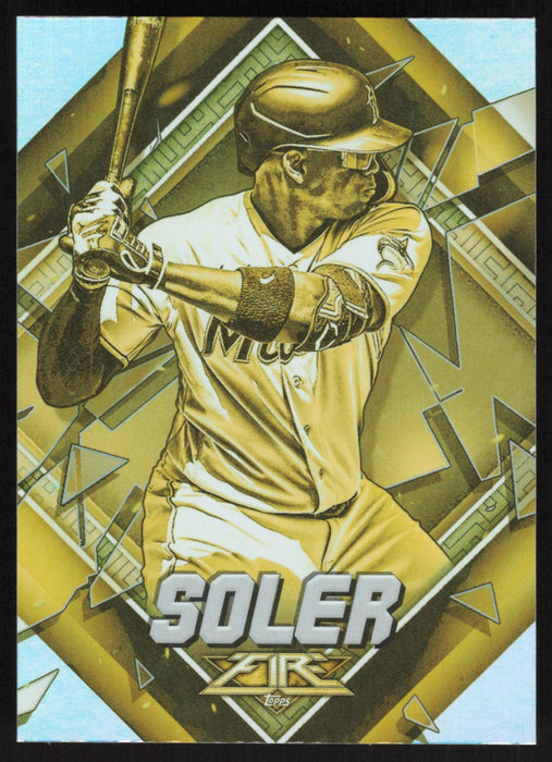 Jorge Soler 2022 Topps Fire # 26 Gold Minted Miami Marlins - Collectible Craze America