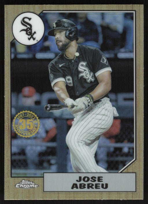 Jose Abreu 2022 Topps Chrome Baseball 1987 Topps # 87BC-9 Chicago White Sox - Collectible Craze America