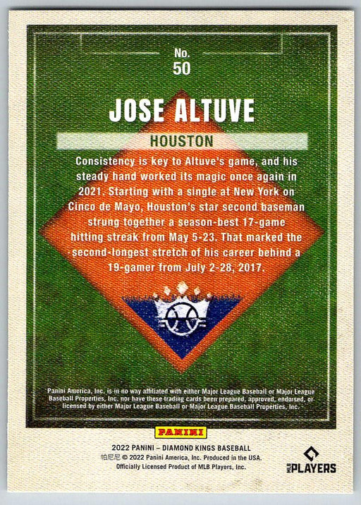 Jose Altuve 2022 Panini Diamond Kings # 50 Houston Astros - Collectible Craze America