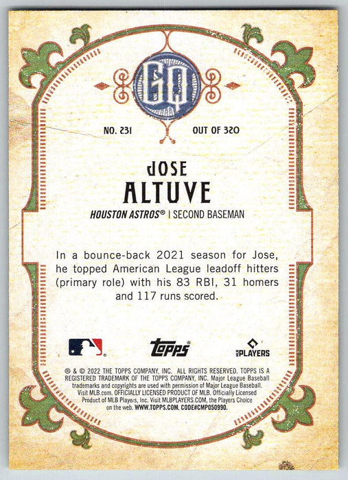 Jose Altuve 2022 Topps Gypsy Queen # 231 Houston Astros - Collectible Craze America