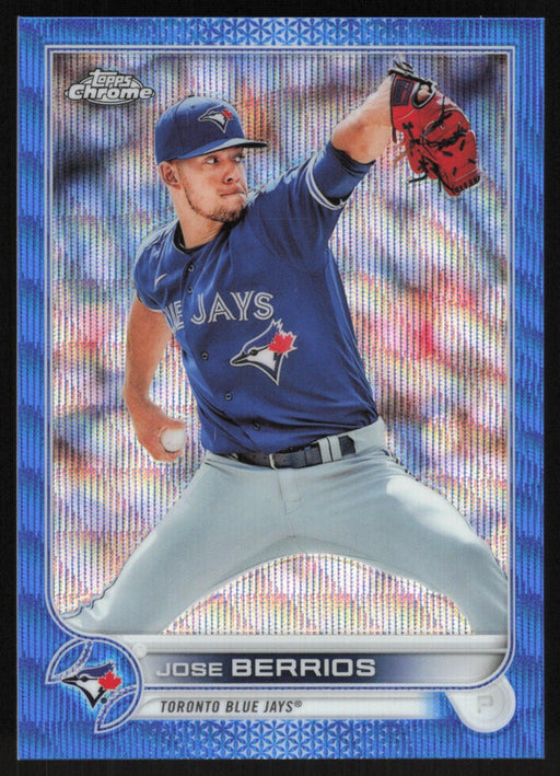 Jose Berrios 2022 Topps Chrome # 104 Blue Wave Refractor 11/75 Toronto Blue Jays - Collectible Craze America