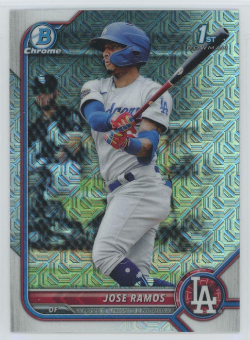 Jose Ramos 2022 Bowman Chrome Prospects # BCP-129 Mojo Refrctor Los Angeles Dodgers - Collectible Craze America