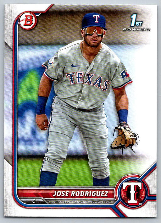 Jose Rodriguez 2022 Bowman Prospects # BP-62 1st Bowman Texas Rangers - Collectible Craze America