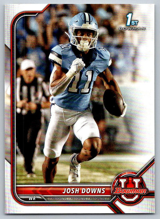 Josh Downs 2021 Bowman University Football # 50 North Carolina Tar Heels 1st Bowman - Collectible Craze America