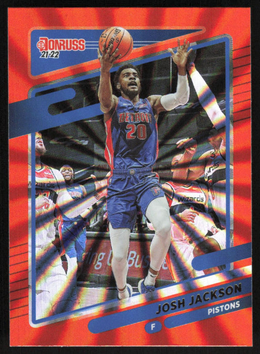 Josh Jackson 2021 Donruss # 161 Orange Holo Laser Detroit Pistons - Collectible Craze America
