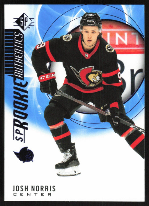 Josh Norris 2020 SP Hockey Rookie Autentics # 135 RC Blue Ottawa Senators - Collectible Craze America