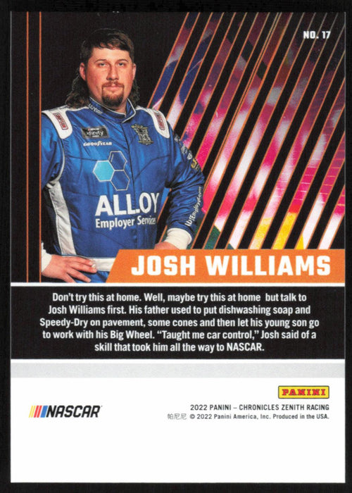 Josh Williams 2022 Panini Chronicles Racing Zenith # 17 - Collectible Craze America
