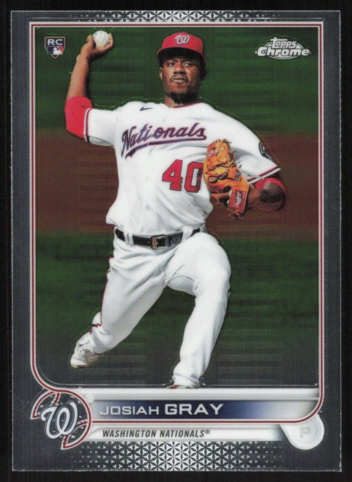 Josiah Gray 2022 Topps Chrome Baseball # 160 RC Washington Nationals Base - Collectible Craze America