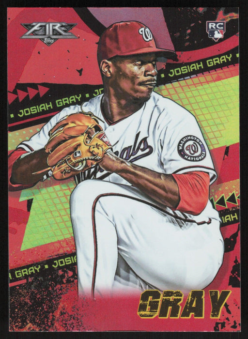 Josiah Gray 2022 Topps Fire # 167 Red RC Washington Nationals - Collectible Craze America