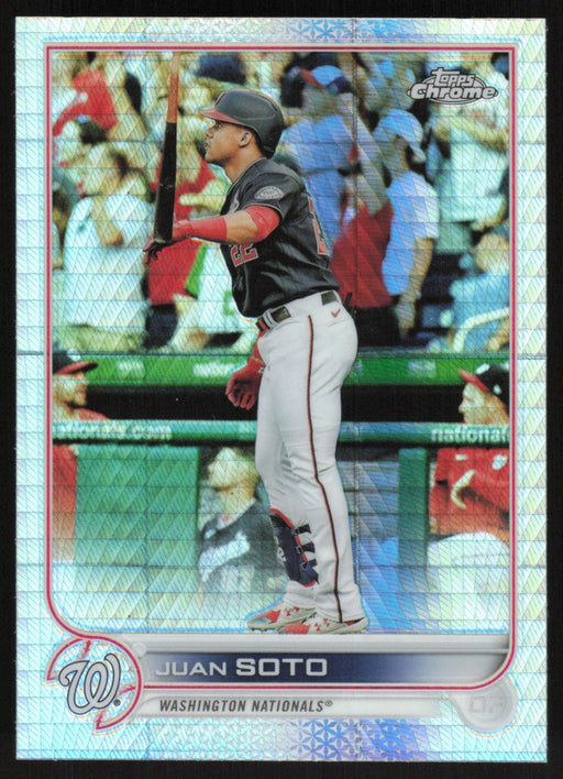 Juan Soto 2022 Topps Chrome # 129 Prism Refractor Washington Nationals - Collectible Craze America