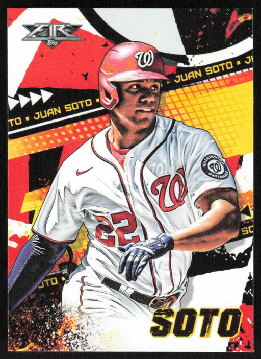 Juan Soto 2022 Topps Fire Baseball # 200 Washington Nationals Base - Collectible Craze America