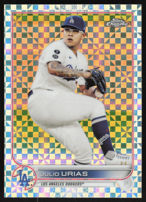 Julio Urias 2022 Topps Chrome # 3 X-Fractor Los Angeles Dodgers - Collectible Craze America