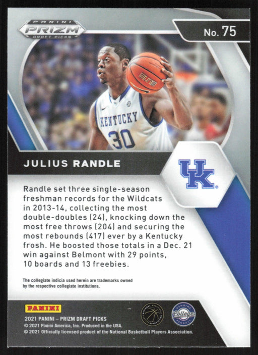 Julius Randle 2021 Panini Prizm Draft Picks # 75 Kentucky Wildcats - Collectible Craze America