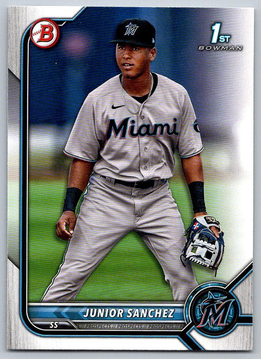 Junior Sanchez 2022 Bowman Prospects # BP-111 1st Bowman Miami Marlins - Collectible Craze America